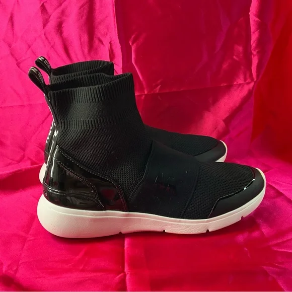 Michael Kors Black hi top ,and White sneakers 7.5 - Picture 10 of 11